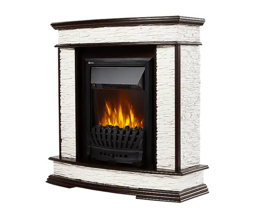 Firelight Scala Classic камень сланец скалистый белый, шпон тёмный дуб, - 2