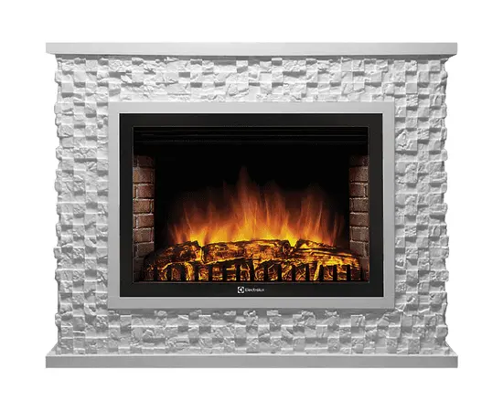 Firelight Quadro 30 камень песчаник античный белый, белая эмаль