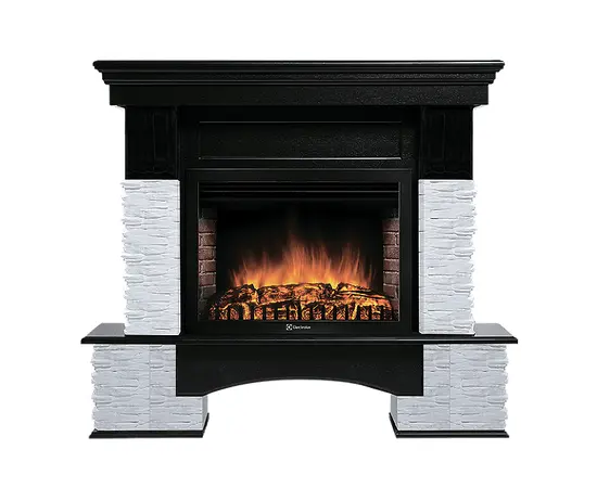 Firelight Pietra Nuovo 30 камень сланец белый, шпон темный дуб Firelight Pietra Nuovo 30 камень сланец белый, шпон темный дуб