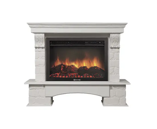 Firelight Forte 30S камень белый, шпон белёный дуб