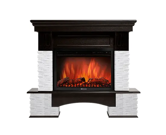 Firelight Pietra Nuovo 25 камень сланец белый, шпон темный дуб Firelight Pietra Nuovo 25 камень сланец белый, шпон темный дуб