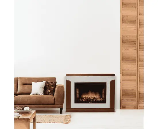 Каминокомплект: очаг Electrolux EFP/P-3020LS, портал Prestigio 30 камень белый, шпон дуб, - 3 Каминокомплект: очаг Electrolux EFP/P-3020LS, портал Prestigio 30 камень белый, шпон дуб, - 3