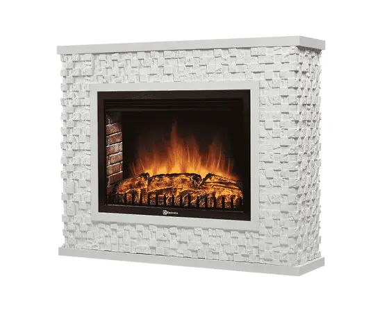 Каминокомплект: очаг Electrolux EFP/P-3020LS, портал Quadro 30 камень песчаник античный белый, - 2 Каминокомплект: очаг Electrolux EFP/P-3020LS, портал Quadro 30 камень песчаник античный белый, - 2