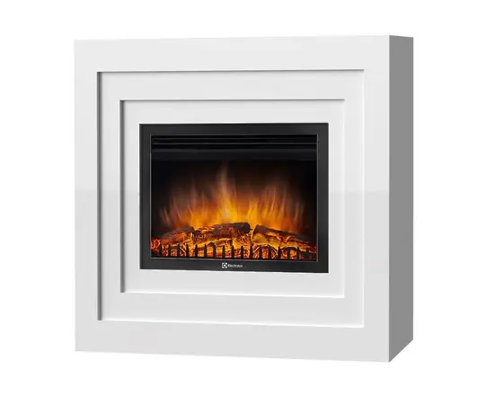 Каминокомплект: очаг Electrolux EFP/P-2520LS с порталом Cubo 25 белый, - 2 Каминокомплект: очаг Electrolux EFP/P-2520LS с порталом Cubo 25 белый, - 2
