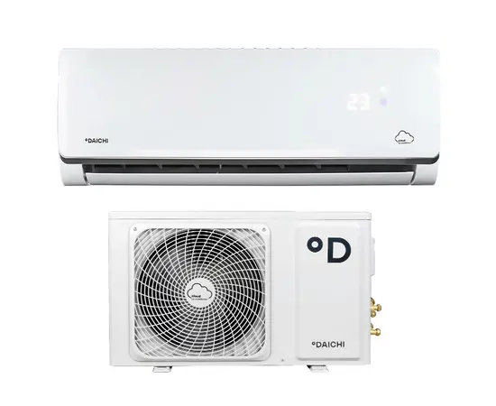 Daichi A20AVQ2/A20FV2_1Y, Рекомендуемая площадь и мощность: 20 м² - 2 кВт, Тип кондиционера: Неинверторный