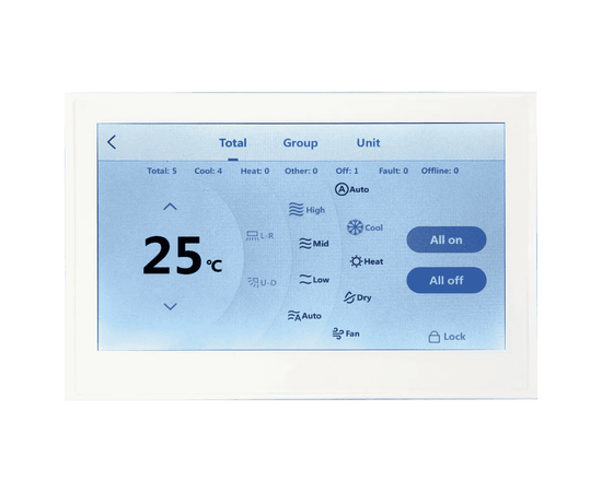 Systemair Sysplit Simple Cassette 24 HP Q, Рекомендуемая площадь и мощность: 70 м² - 7 кВт, - 5