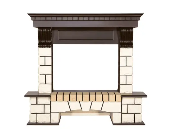 Royal Flame Pierre Luxe Белый/Темный дуб