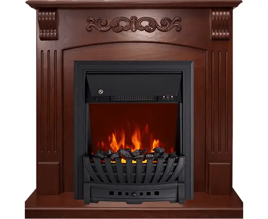Каминокомплект Royal Flame Sorrento угловой Орех с очагом Aspen Black