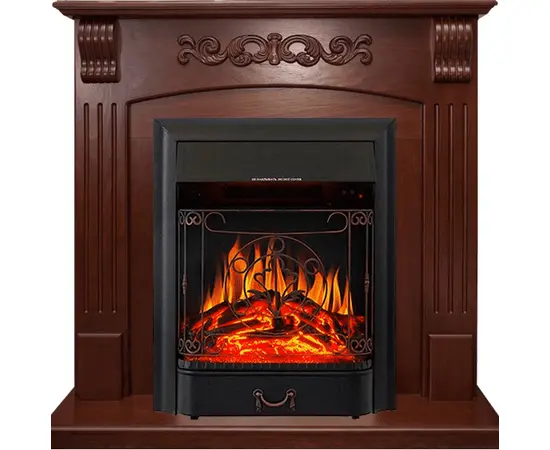 Каминокомплект Royal Flame Sorrento угловой Орех с очагом Majestic FX Black