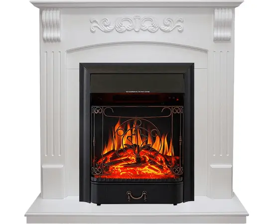 Каминокомплект Royal Flame Sorrento угловой Белый дуб с очагом Majestic FX Black