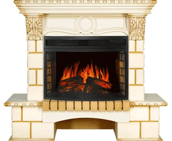 Каминокомплект Royal Flame Pierre Luxe угловой Шампань/Слоновая кость с патиной с очагом Dioramic 25 LED FX Каминокомплект Royal Flame Pierre Luxe угловой Шампань/Слоновая кость с патиной с очагом Dioramic 25 LED FX