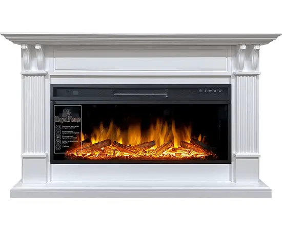 Каминокомплект Royal Flame Cardiff Белый с очагом Vision 42 LOG LED Каминокомплект Royal Flame Cardiff Белый с очагом Vision 42 LOG LED