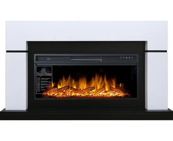 Каминокомплект Royal Flame Lindos Белый с очагом Vision 42 LOG LED