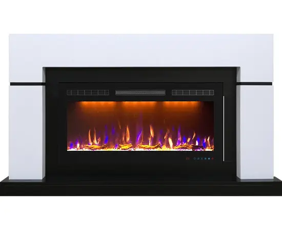 Каминокомплект Royal Flame Lindos Белый с очагом Crystal 36 RF
