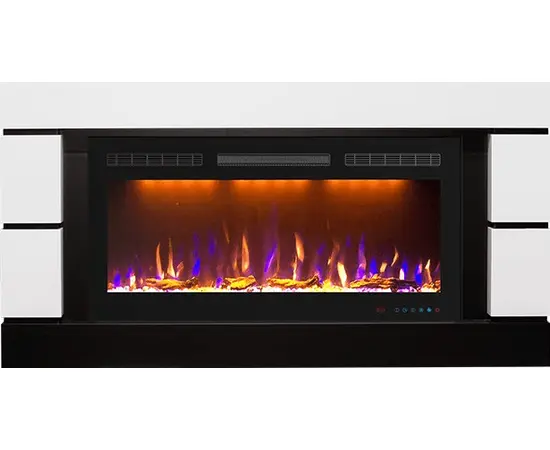 Каминокомплект Royal Flame Modern Белый с черным с очагом Crystal 36 RF