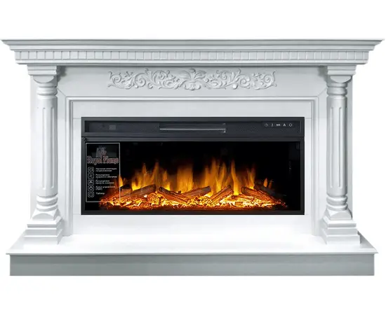 Каминокомплект Royal Flame Sicilia Белый с очагом Vision 42 LOG LED