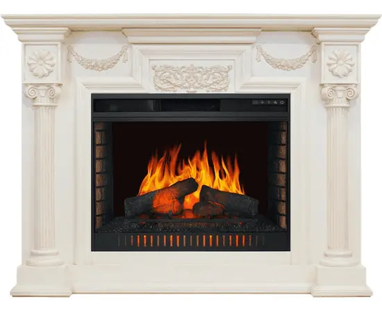 Каминокомплект Royal Flame London Слоновая кость с патиной с очагом Vision 42 LED