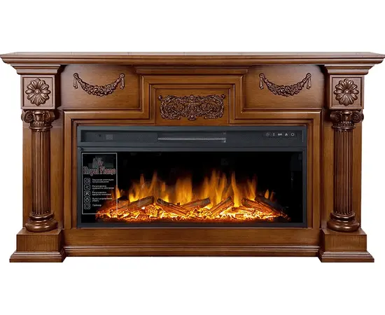 Каминокомплект Royal Flame London Орех с очагом Vision 42 LOG LED