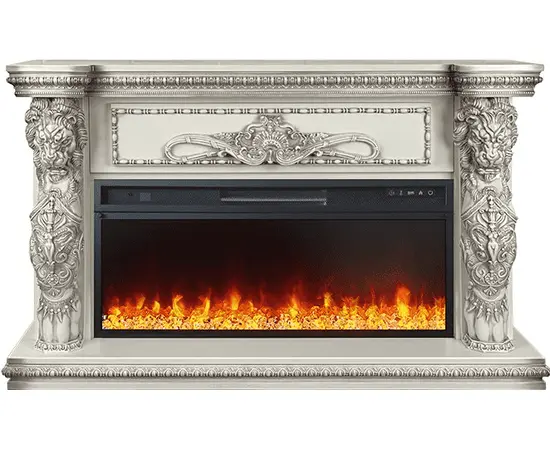 Каминокомплект Royal Flame Windsor 42 Слоновая кость с темной патиной с очагом Vision 42 LED