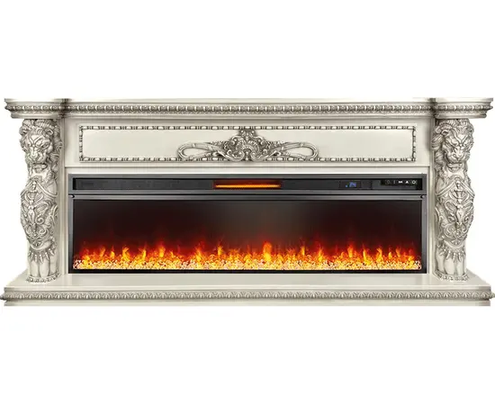 Каминокомплект Royal Flame Windsor 60 Слоновая кость с темной патиной с очагом Vision 60 LED Каминокомплект Royal Flame Windsor 60 Слоновая кость с темной патиной с очагом Vision 60 LED
