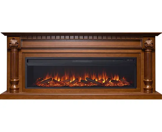 Каминокомплект Royal Flame Edinburg 60 Орех с очагом Vision 60 LOG LED Каминокомплект Royal Flame Edinburg 60 Орех с очагом Vision 60 LOG LED