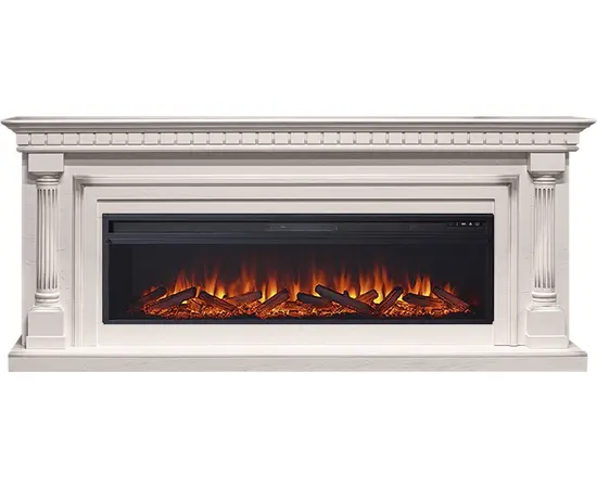 Каминокомплект Royal Flame Dallas 60 Слоновая кость с патиной с очагом Vision 60 LOG LED