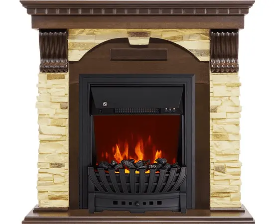 Каминокомплект Royal Flame Dublin Темный дуб/Сланец с очагом Aspen Black Каминокомплект Royal Flame Dublin Темный дуб/Сланец с очагом Aspen Black