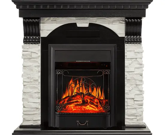 Каминокомплект Royal Flame Dublin Венге/Сланец белый с очагом Majestic FX Black Каминокомплект Royal Flame Dublin Венге/Сланец белый с очагом Majestic FX Black