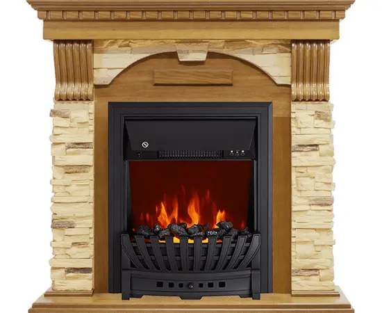 Каминокомплект Royal Flame Dublin Дуб/Сланец с очагом Aspen Black