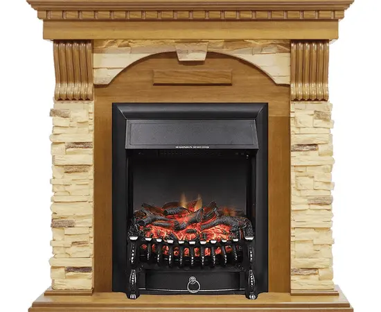 Каминокомплект Royal Flame Dublin Дуб/Сланец с очагом Fobos FX Black