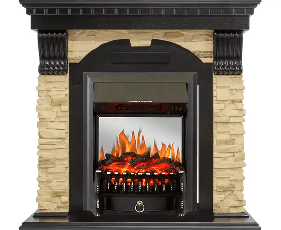 Каминокомплект Royal Flame Dublin Венге/Сланец с очагом Fobos FX M Black Каминокомплект Royal Flame Dublin Венге/Сланец с очагом Fobos FX M Black