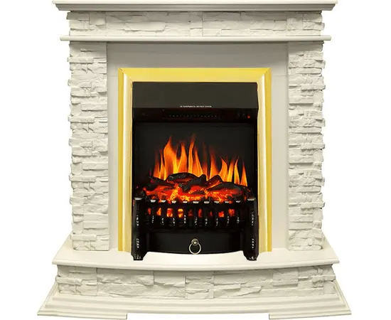 Каминокомплект Royal Flame Luzern Слоновая кость с очагом Fobos FX Brass