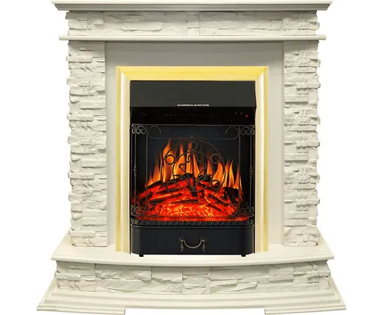 Каминокомплект Royal Flame Luzern Слоновая кость с очагом Majestic FX Brass