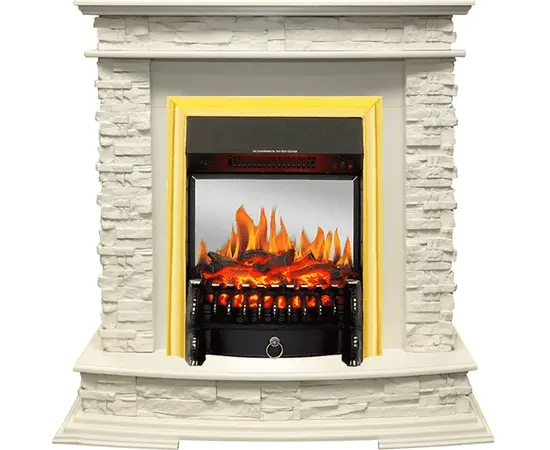 Каминокомплект Royal Flame Luzern Слоновая кость с очагом Fobos FX M Brass Каминокомплект Royal Flame Luzern Слоновая кость с очагом Fobos FX M Brass