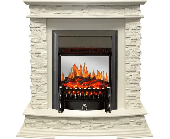 Каминокомплект Royal Flame Luzern Слоновая кость с очагом Fobos FX M Black