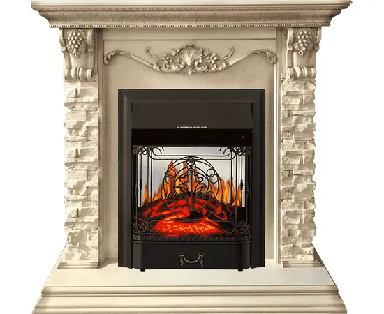 Каминокомплект Royal Flame Adriana Cлоновая кость с очагом Majestic FX M Black