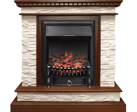 Каминокомплект Royal Flame Calgary Дуб/Сланец белый с очагом Fobos FX Black Каминокомплект Royal Flame Calgary Дуб/Сланец белый с очагом Fobos FX Black