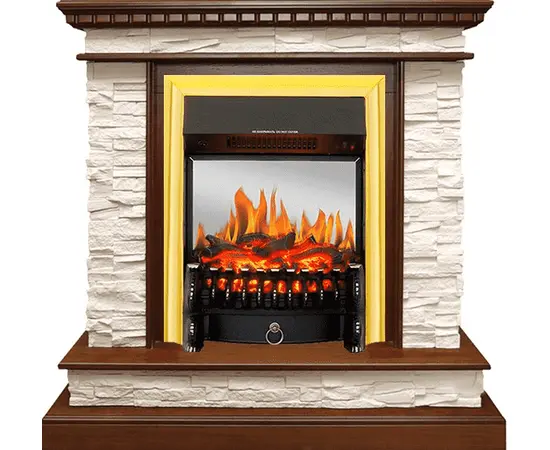 Каминокомплект Royal Flame Calgary Дуб/Сланец белый с очагом Fobos FX M Brass Каминокомплект Royal Flame Calgary Дуб/Сланец белый с очагом Fobos FX M Brass