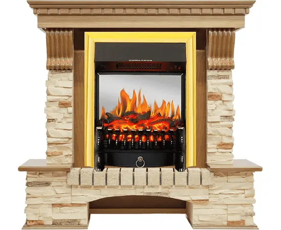 Каминокомплект Royal Flame Pierre Luxe Дуб/Сланец с очагом Fobos FX M Brass Каминокомплект Royal Flame Pierre Luxe Дуб/Сланец с очагом Fobos FX M Brass