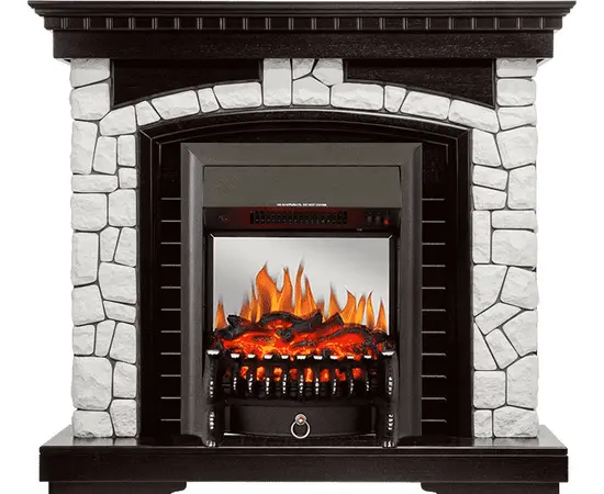 Каминокомплект Royal Flame Glasgow Венге/Белый с очагом Fobos FX M Black Каминокомплект Royal Flame Glasgow Венге/Белый с очагом Fobos FX M Black