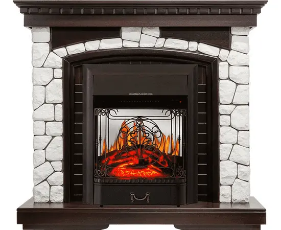 Каминокомплект Royal Flame Glasgow Венге/Белый с очагом Majestic FX M Black