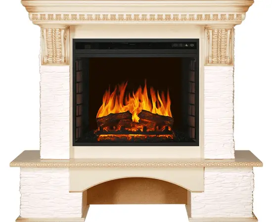 Каминокомплект Royal Flame Pierre Luxe Сланец белый/Слоновая кость с патиной с очагом Vision 23 EF LED FX Каминокомплект Royal Flame Pierre Luxe Сланец белый/Слоновая кость с патиной с очагом Vision 23 EF LED FX