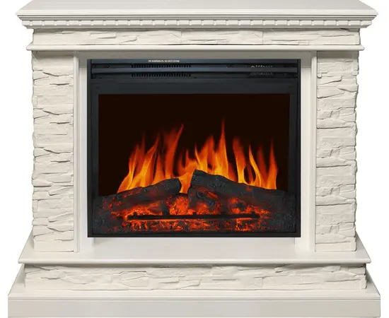 Каминокомплект Royal Flame Calgary Белый/Сланец белый с очагом Jupiter FX New