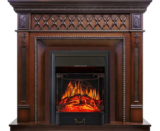 Каминокомплект Royal Flame Alexandria махагон коричневый антик с очагом Majestic FX Black