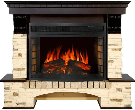 Каминокомплект Royal Flame Pierre Luxe Сланец/Темный дуб с очагом Dioramic 25 LED FX Каминокомплект Royal Flame Pierre Luxe Сланец/Темный дуб с очагом Dioramic 25 LED FX