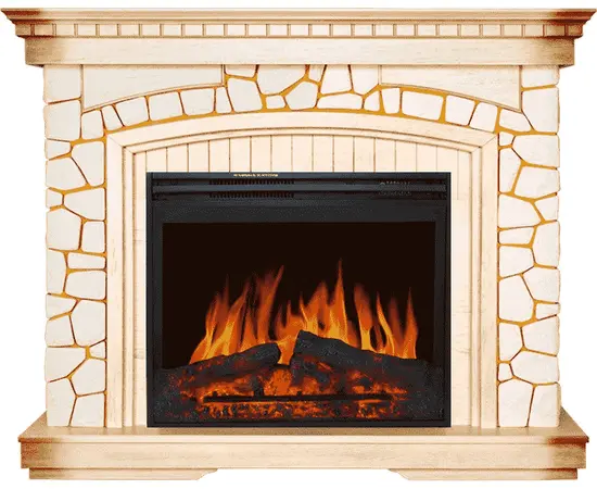 Каминокомплект Royal Flame Glasgow Слоновая кость с патиной с очагом Jupiter FX New Каминокомплект Royal Flame Glasgow Слоновая кость с патиной с очагом Jupiter FX New