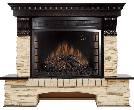 Каминокомплект Royal Flame Pierre Luxe Темный дуб/Сланец 1320 с очагом Dioramic 28 LED FX