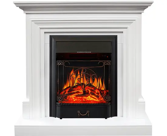 Каминокомплект Royal Flame Bradford Белый с очагом Majestic FX Black Каминокомплект Royal Flame Bradford Белый с очагом Majestic FX Black