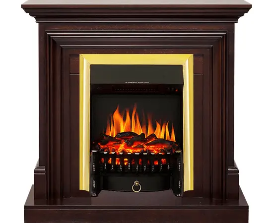 Каминокомплект Royal Flame Bradford Темный дуб с очагом Fobos FX Brass Каминокомплект Royal Flame Bradford Темный дуб с очагом Fobos FX Brass