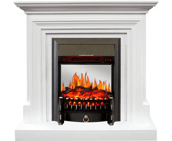 Каминокомплект Royal Flame Bradford Белый с очагом Fobos FX M Black